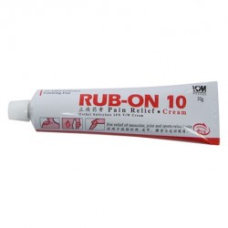 Rub-On 10 Pain Relief Cream, White, 30gm, Per Tube