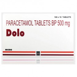 Dolo Paracetamol Tabs, 100x10s, Per Pack