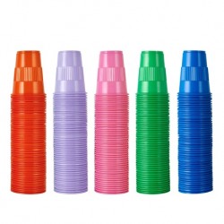 Comfort Plus Plastic Cups, Assorted Colors, 7 Oz (50pcs/pkt, 40pkt/carton)
