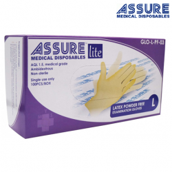 Assure Latex Lite Powder-Free Gloves (100pcs/Box, 10boxes/carton)