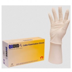 Quovo Latex Examination Powder-Free Gloves, 100pcs/box