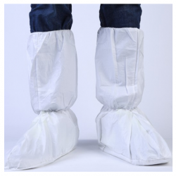 Mega Fit Pe Coated SMS Boot Cover, White, 45gsm, 60pcs/bag