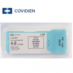 Covidien Sofsilk 4-0 Black Suture material 75cm 16mm C-12  (36/Box)