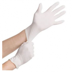 Medpro Latex Medical Grade Hand Gloves, Non-Powdered, White, 100pcs/box