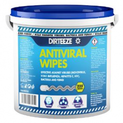 Dirteeze Antiviral Surface Wipes, Bucket, 28cm x 25cm, 225 sheets/pack