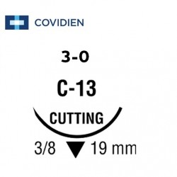 Covidien Sofsilk 3-0 Black Suture material 45cm 19mm C-13 (36pcs/Box)
