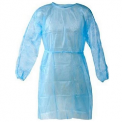 Disposable Isolation Gown with Elastic Cuff, 25gsm, 50pcs/5packets