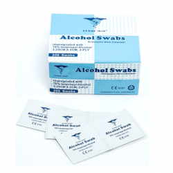 Alcohol swab, 3.25 x 3cm, 2ply (200/box, 10 box/case)