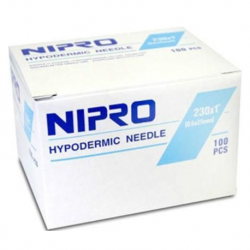 Nipro Disposable Hypodermic Needle 27G X 1/2'', 100pcs/box