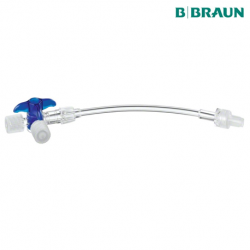 B Braun Discofix C 3-way Stopcock Blue Connection Tubing (10cm), 50pc/Box