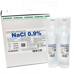 B Braun Sodium Chloride Intravenous Infusion, B. P. 0.9%, 20 x 20ml
