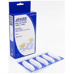 Assure First Aid Plaster PE, 100 pcs/box