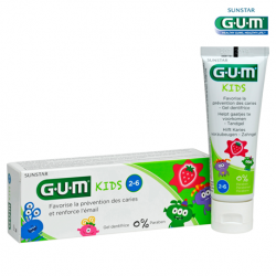Sunstar Gum Kids Toothpaste 2-6 EMEA, Strawberry Flavour, 50ml, Per Tube