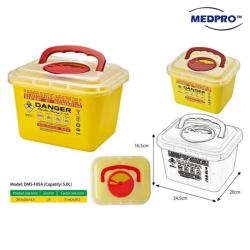 Medpro Sharps Disposable Box, 5 Litres, Per Unit