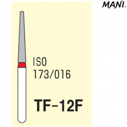MANI Diamond Bur Tapered Fissure,Fine TF-12F (5 pcs/pack)