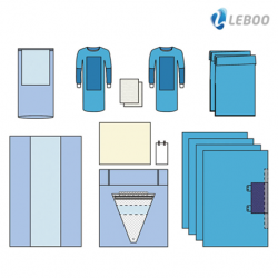[5 Cartons] Leboo Sterilized Delivery Pack, Blue (1pc/Header Pouch, 10pcs/carton)