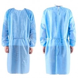 Disposable Isolation Gowns with Neck Tie-on, 30gsm (100pcs/carton)