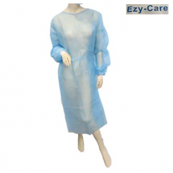 Ezy-Care Non Sterile Isolation Gown with White Cuff, Blue, 40gm, 10pcs/pack