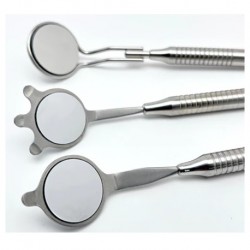 Double Sided Dental Mouth Mirror Anti-fog Rhodium, 1pc/pack