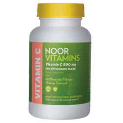 NoorVitamins Chewable Vitamin C Supplement, Orange Falvoured, 60 tablets/bottle X 