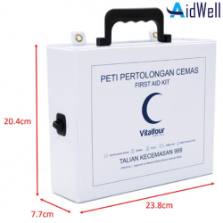 Aidwell VitalFour Premium First Aid Kit, Large, 62 pcs/Set #VFM-PL05