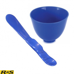 R&S Rigid Alginate Mixing Bowl and Spatula,Blue