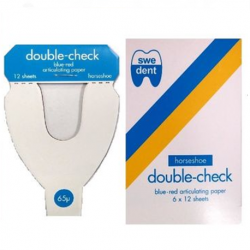 Swedent Double Check Articulating Paper Horse-shoe shaped (Blue-Red) 