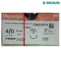 B Braun Monosyn Violet Sutures 4/0 DS16, 36pcs/box