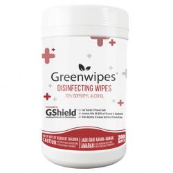 Greenwipes GShield 70% Alcohol Disinfecting Wipes, 200 Sheets (10bottles/carton)
