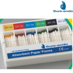 Sure Endo Greater Taper 0.06  Paper Points Size #20 ~ 45 (mm marked)