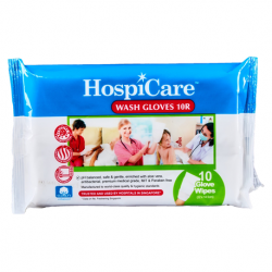 HospiCare Wash Gloves 10R Wipes, Per Pack