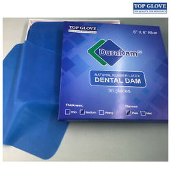 Top Glove Duradam Latex Rubber Dam, 36pcs/box