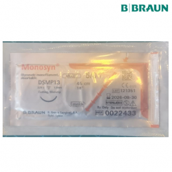 B Braun Monosyn Undyed Suture 5/0 0022433, 45cm, DSMP-13, 36pcs/box 