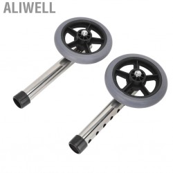 Aliwell 2pcs Walker Wheels Universal Replacement 6 Adjustable Height