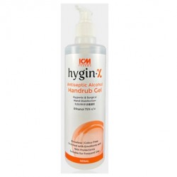 Hygin-X Antiseptic Handrub Gel with Moisturiser, 500mL/Bottle